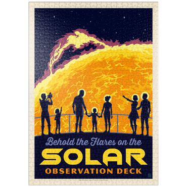 Darstellung des Puzzle Motivs puzzleplate Solar Flare, Vintage Poster 1000 Puzzle