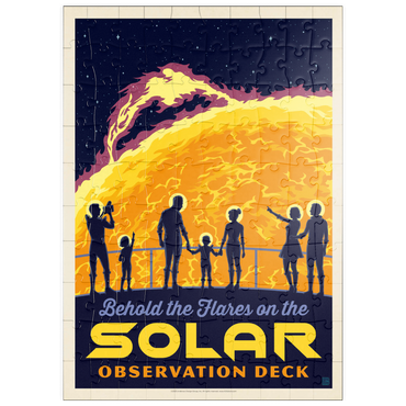 Darstellung des Puzzle Motivs puzzleplate Solar Flare, Vintage Poster 100 Puzzle