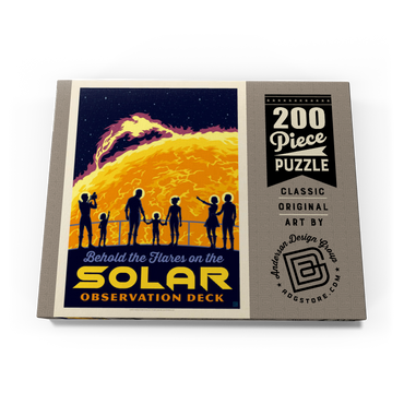 Darstellung des Puzzle Motivs Solar Flare, Vintage Poster 200 Puzzle Schachtel Ansicht3