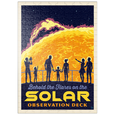 Darstellung des Puzzle Motivs puzzleplate Solar Flare, Vintage Poster 200 Puzzle