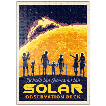 Darstellung des Puzzle Motivs puzzleplate Solar Flare, Vintage Poster 500 Puzzle