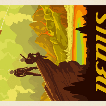 Darstellung des Puzzle Motivs Venus: Hot Springs, Vintage Poster 1000 Puzzle 3D Modell