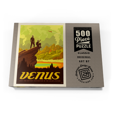 Darstellung des Puzzle Motivs Venus: Hot Springs, Vintage Poster 500 Puzzle Schachtel Ansicht3