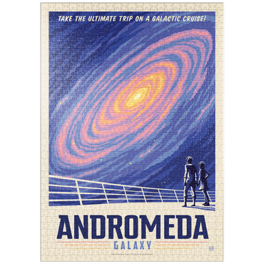 Darstellung des Puzzle Motivs puzzleplate Andromeda Galaxy Tour, Vintage Poster 1000 Puzzle