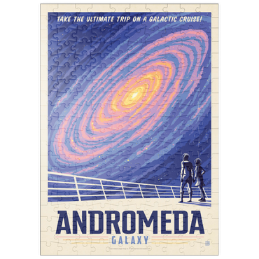 Darstellung des Puzzle Motivs puzzleplate Andromeda Galaxy Tour, Vintage Poster 200 Puzzle