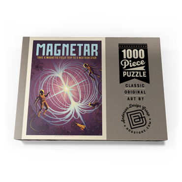 Darstellung des Puzzle Motivs Magnetar: Neutron Star, Vintage Poster 1000 Puzzle Schachtel Ansicht3