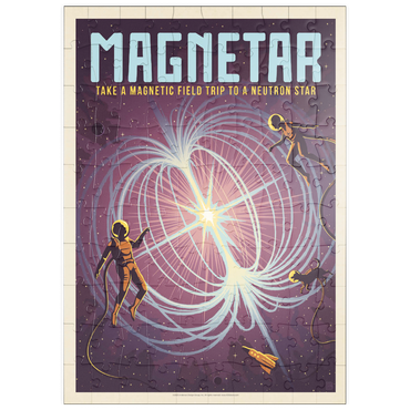 Darstellung des Puzzle Motivs puzzleplate Magnetar: Neutron Star, Vintage Poster 100 Puzzle