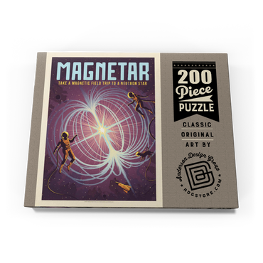 Darstellung des Puzzle Motivs Magnetar: Neutron Star, Vintage Poster 200 Puzzle Schachtel Ansicht3