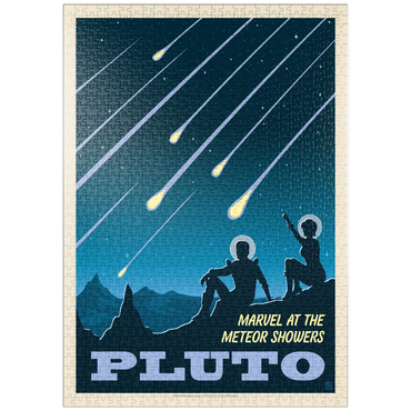 Darstellung des Puzzle Motivs puzzleplate Pluto: Meteor Showers, Vintage Poster 1000 Puzzle