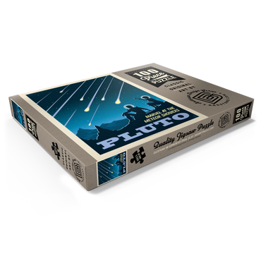 Darstellung des Puzzle Motivs Pluto: Meteor Showers, Vintage Poster 100 Puzzle Schachtel Ansicht1
