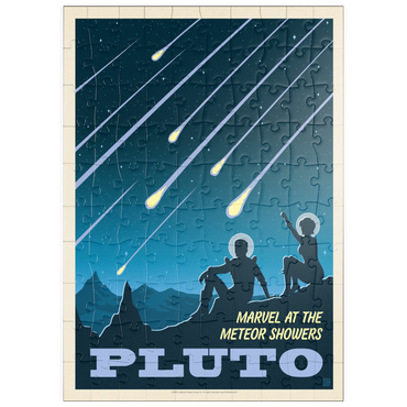 Darstellung des Puzzle Motivs puzzleplate Pluto: Meteor Showers, Vintage Poster 100 Puzzle