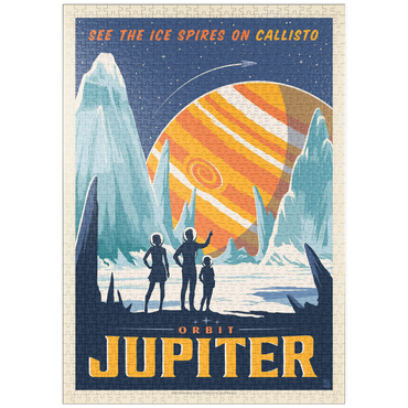 Darstellung des Puzzle Motivs puzzleplate Jupiter: Ice Spires Of Callisto, Vintage Poster 1000 Puzzle