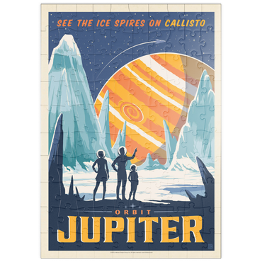 Darstellung des Puzzle Motivs puzzleplate Jupiter: Ice Spires Of Callisto, Vintage Poster 100 Puzzle