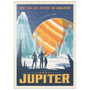 Darstellung des Puzzle Motivs puzzleplate Jupiter: Ice Spires Of Callisto, Vintage Poster 200 Puzzle