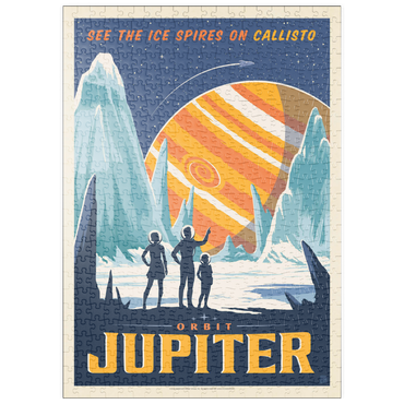 Darstellung des Puzzle Motivs puzzleplate Jupiter: Ice Spires Of Callisto, Vintage Poster 500 Puzzle