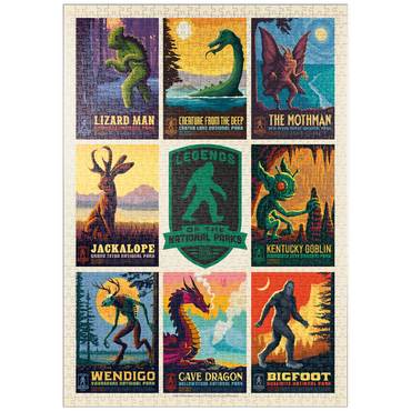 Darstellung des Puzzle Motivs puzzleplate Legends Of The National Parks: Multi-Image Print - Edition 1, Vintage Poster 1000 Puzzle