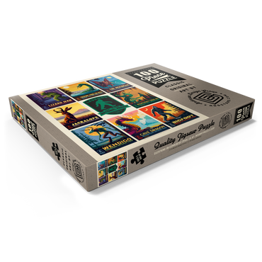 Darstellung des Puzzle Motivs Legends Of The National Parks: Multi-Image Print - Edition 1, Vintage Poster 100 Puzzle Schachtel Ansicht1