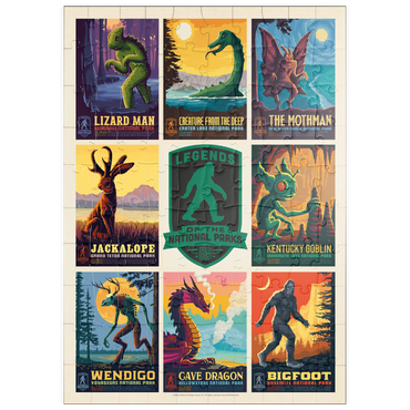 Darstellung des Puzzle Motivs puzzleplate Legends Of The National Parks: Multi-Image Print - Edition 1, Vintage Poster 100 Puzzle