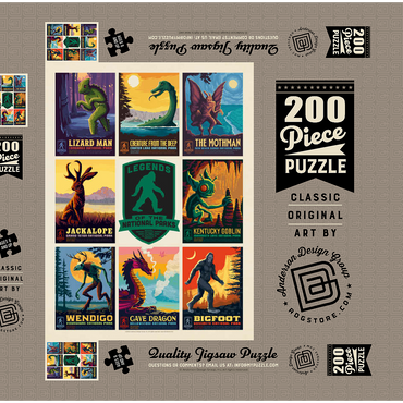 Darstellung des Puzzle Motivs Legends Of The National Parks: Multi-Image Print - Edition 1, Vintage Poster 200 Puzzle Schachtel 3D Modell