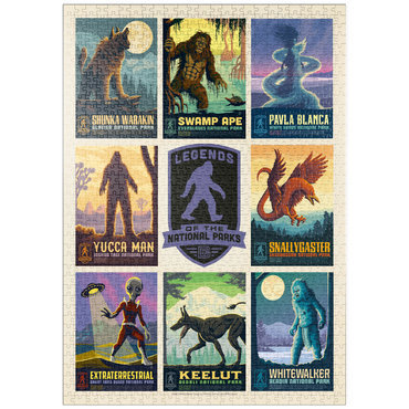 Darstellung des Puzzle Motivs puzzleplate Legends Of The National Parks: Multi-Image Print - Edition 2, Vintage Poster 1000 Puzzle