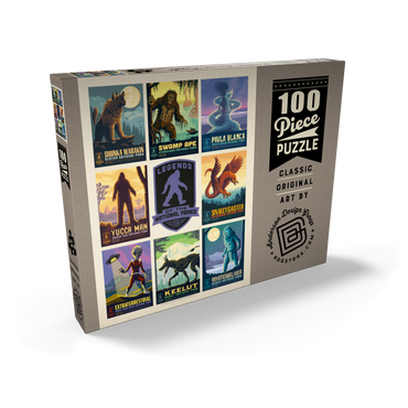 Darstellung des Puzzle Motivs Legends Of The National Parks: Multi-Image Print - Edition 2, Vintage Poster 100 Puzzle Schachtel Ansicht2