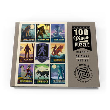 Darstellung des Puzzle Motivs Legends Of The National Parks: Multi-Image Print - Edition 2, Vintage Poster 100 Puzzle Schachtel Ansicht3