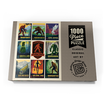 Darstellung des Puzzle Motivs Legends Of The National Parks: Multi-Image Print - Edition 3, Vintage Poster 1000 Puzzle Schachtel Ansicht3