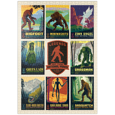 Darstellung des Puzzle Motivs puzzleplate Legends Of The National Parks: Multi-Image Print - Edition 3, Vintage Poster 1000 Puzzle