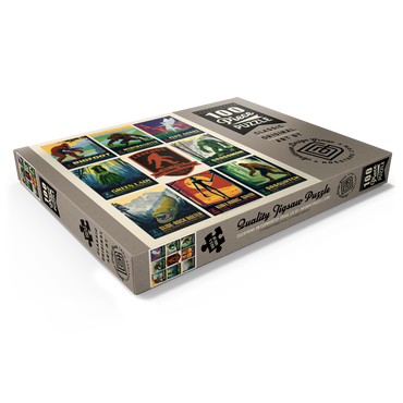 Darstellung des Puzzle Motivs Legends Of The National Parks: Multi-Image Print - Edition 3, Vintage Poster 100 Puzzle Schachtel Ansicht1