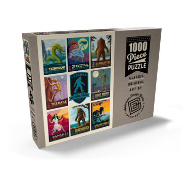 Darstellung des Puzzle Motivs Legends Of The National Parks: Multi-Image Print - Edition 4, Vintage Poster 1000 Puzzle Schachtel Ansicht2