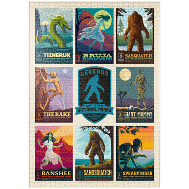 Darstellung des Puzzle Motivs puzzleplate Legends Of The National Parks: Multi-Image Print - Edition 4, Vintage Poster 1000 Puzzle