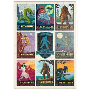 Darstellung des Puzzle Motivs puzzleplate Legends Of The National Parks: Multi-Image Print - Edition 4, Vintage Poster 100 Puzzle