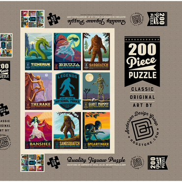 Darstellung des Puzzle Motivs Legends Of The National Parks: Multi-Image Print - Edition 4, Vintage Poster 200 Puzzle Schachtel 3D Modell