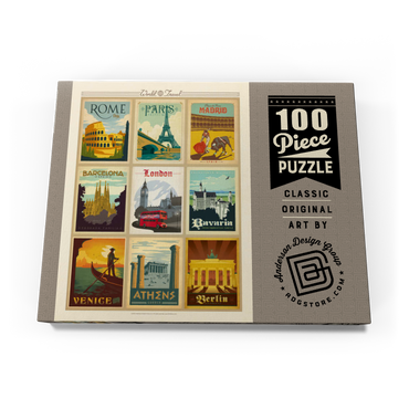 Darstellung des Puzzle Motivs World Travel: Multi-Image Print - Edition 1, Vintage Poster 100 Puzzle Schachtel Ansicht3