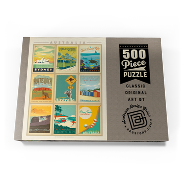 Darstellung des Puzzle Motivs Australia: Multi-Image Print, Vintage Poster 500 Puzzle Schachtel Ansicht3