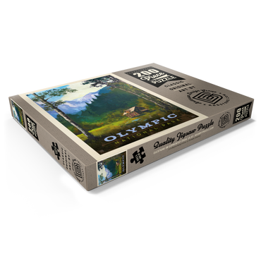 Darstellung des Puzzle Motivs Olympic National Park: Enchanted Valley Chalet, Vintage Poster 200 Puzzle Schachtel Ansicht1