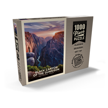 Darstellung des Puzzle Motivs Black Canyon Of The Gunnison National Park: River View, Vintage Poster 1000 Puzzle Schachtel Ansicht2