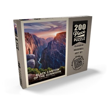Darstellung des Puzzle Motivs Black Canyon Of The Gunnison National Park: River View, Vintage Poster 200 Puzzle Schachtel Ansicht2