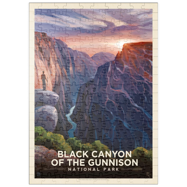 Darstellung des Puzzle Motivs puzzleplate Black Canyon Of The Gunnison National Park: River View, Vintage Poster 200 Puzzle