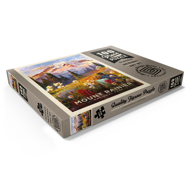 Darstellung des Puzzle Motivs Mount Rainier National Park: Moment in the Meadow, Vintage Poster 100 Puzzle Schachtel Ansicht1