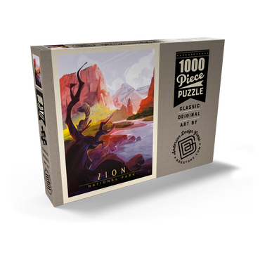 Darstellung des Puzzle Motivs Zion National Park: Ringtail, Vintage Poster 1000 Puzzle Schachtel Ansicht2