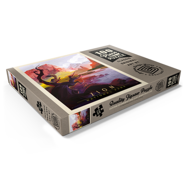 Darstellung des Puzzle Motivs Zion National Park: Ringtail, Vintage Poster 100 Puzzle Schachtel Ansicht1