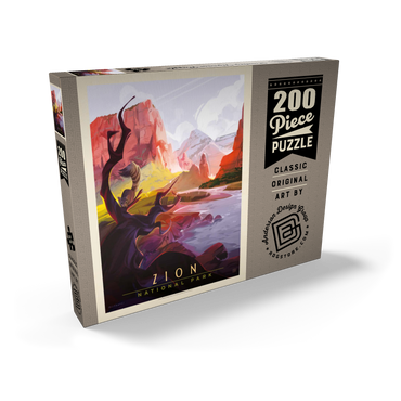 Darstellung des Puzzle Motivs Zion National Park: Ringtail, Vintage Poster 200 Puzzle Schachtel Ansicht2
