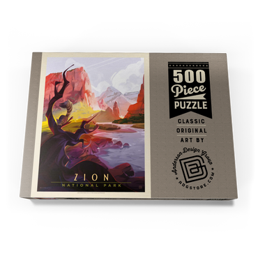 Darstellung des Puzzle Motivs Zion National Park: Ringtail, Vintage Poster 500 Puzzle Schachtel Ansicht3