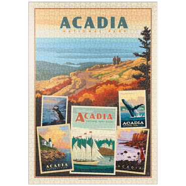 Darstellung des Puzzle Motivs puzzleplate Acadia National Park: Collage Print, Vintage Poster 1000 Puzzle