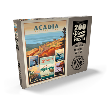 Darstellung des Puzzle Motivs Acadia National Park: Collage Print, Vintage Poster 200 Puzzle Schachtel Ansicht2
