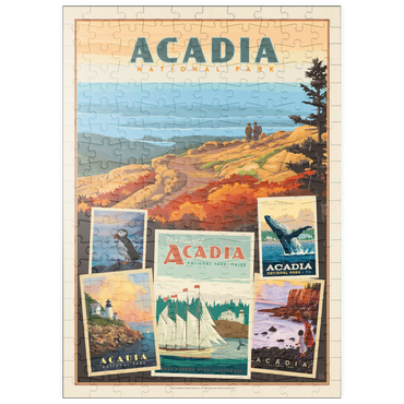 Darstellung des Puzzle Motivs puzzleplate Acadia National Park: Collage Print, Vintage Poster 200 Puzzle