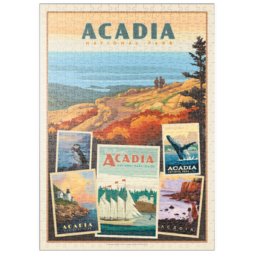 Darstellung des Puzzle Motivs puzzleplate Acadia National Park: Collage Print, Vintage Poster 500 Puzzle