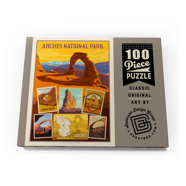 Darstellung des Puzzle Motivs Arches National Park: Collage Print, Vintage Poster 100 Puzzle Schachtel Ansicht3