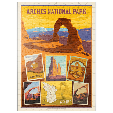 Darstellung des Puzzle Motivs puzzleplate Arches National Park: Collage Print, Vintage Poster 200 Puzzle